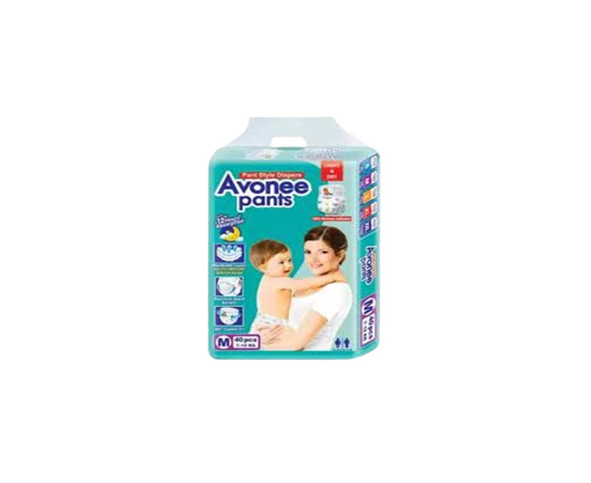 M Size   Avonee Baby Diaper (pant system 7 to 12kgs) 